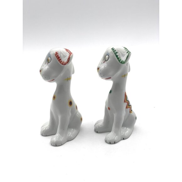 Salt & Pepper Dog Shakers Made in Japan Vintage - Picture 4 of 6